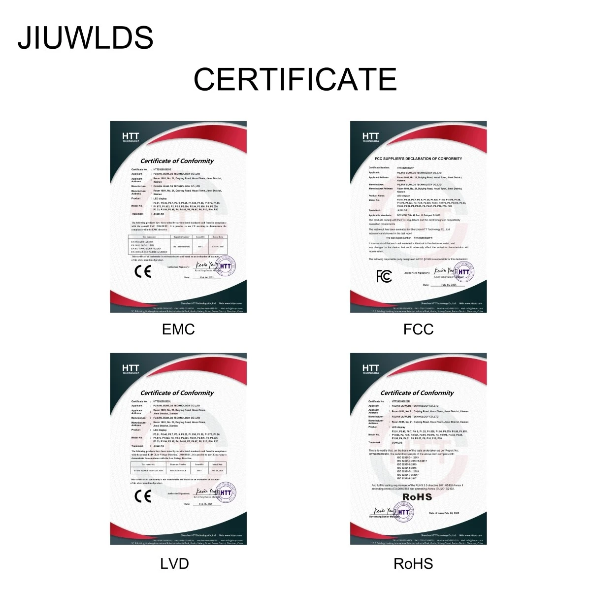 Certification of KW186 Certification of KW186